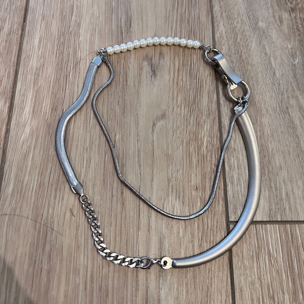 y2k pearl choker